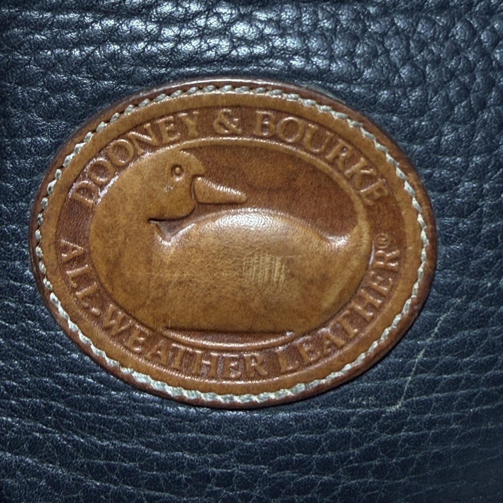 Vintage Dooney & Bourke Satchel Bag Womens Small Black All Weather Leather Purse - Picture 9 of 9